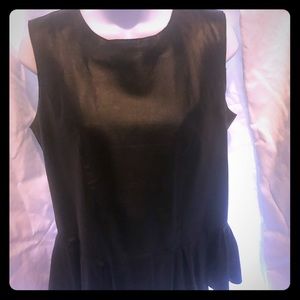 Black leather peplum top from The OUTNET.